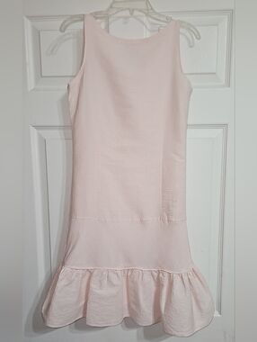 Ralph Lauren Girl's Light Pink Sleeveless Dress with Mermaid Ruffle